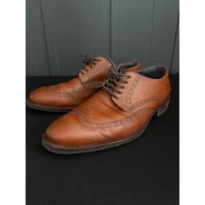 Cole Haan Watson Wingtip Oxford Brown Leather Dress Shoes C25458 Size 9.5